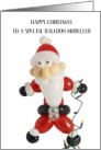 Happy Christmas to Balloon Modeller Santa Claus and Fairy Lights card