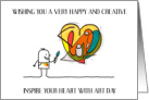 Inspire Your Heart with Art Day Janury 31st Artist Painting card