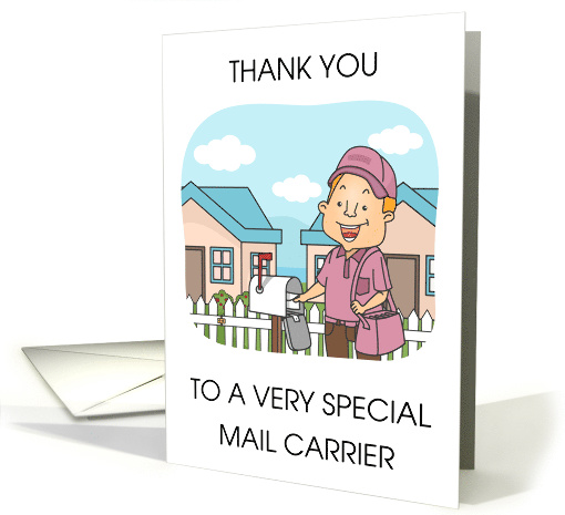 National Thank a Mail Carrier Day Smiling Mailman card (1758000)
