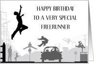 Happy Birthday Parkour Freerunner card