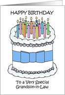 Happy Birthday Grandson-in-Law Cake and Candles card