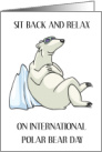 National Polar Bear Day February 27th Cartoon Bear Wearing Shades card