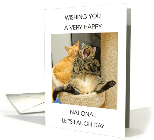 National Let's Laugh Day March 19th Cats Laughing card (1763130)