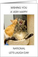 National Let’s Laugh Day March 19th Cats Laughing card