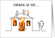 Thinking Of You After House Fire card
