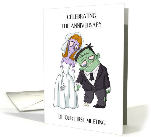 Anniversary of First Meeting at Halloween Spooky Couple card (1765408)