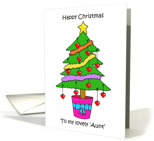 Happy Christmas Like an Aunt to Me Decorated Festive Tree card