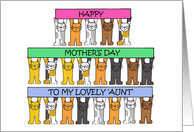 Happy Mother’s Day Like an Aunt to Me Cute Cartoon Cats card