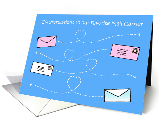 Congratulations to Mail Carrier on Marriage or Wedding Day card