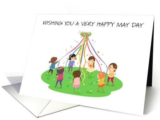May Day Children Dancing Around a Maypole card (1767308)