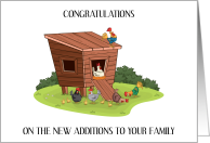 Congratulations on New Pet Chickens in Coop card