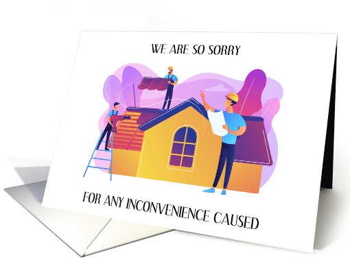 Apology to Neighbour for Noise and Dust During Renovation card