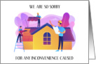 Apology to neighbour for Noise and Dust During Renovation card