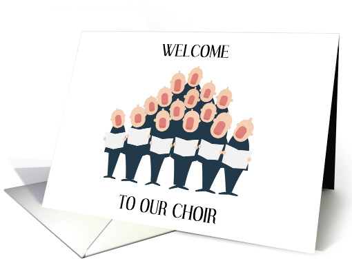 Welcome to Our Choir Cartoon Singing Group card (1770138)