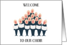 Welcome to Our Choir Cartoon Singing Group card