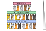Speedy Recovery from Vertigo Cute Cartoon Cats card