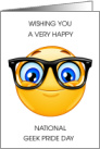 National Geek Pride Day May 25th Nerd Emoji card