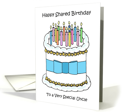 Happy Shared Birthday to Uncle Cake and Candles card (1771140)