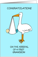 Congratulations on the Arrival of a First Grandson card