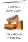 National Fudge Day June 16th Delicious Fudge Squares card