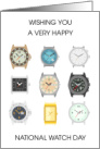 National Watch Day June 19th Wristwatch Collection card
