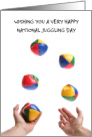 National Juggling Day June Hands Juggling Balls card