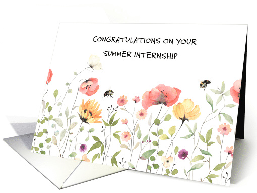 Congratulations on Your Summer Internship Wild Flowers card (1777300)