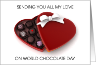 World Chocolate Day July 7th Heart Shaped Box of Chocolates card