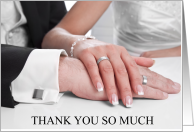 Thank You for Bridal Manicure Bride and Groom Hands card