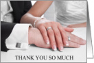 Thank You for Bridal Manicure Bride and Groom Hands card