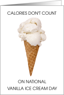 National Vanilla Ice Cream Day July 23rd card