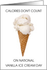 National Vanilla Ice Cream Day July 23rd card