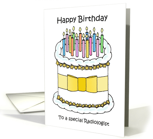 Happy Birthday to Radiologist Cake and Candles card (1783838)