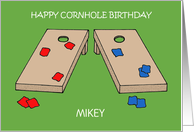 Happy Birthday Cornhole Boards and Bags card
