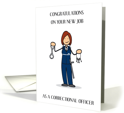 Congratulations on New Job as a Female Correctional Officer card