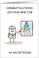 Congratulations new Job as an Optician card