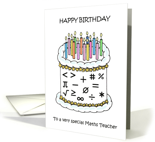 Happy Birthday to Maths Teacher (UK spelling) card (1785792)