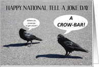 National Tell a Joke Day August 16th Funny Crows card