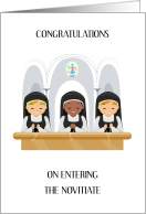 Congratulations on entering the Novitiate card