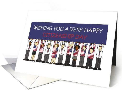 Happy Citizenship Day Patriotic Group of People card (1792652)