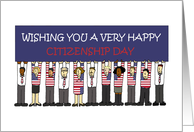 Happy Citizenship Day Patriotic Group of People card