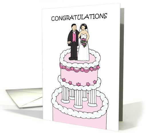 Wedding Congratulations Bride and Groom Cake Toppers card (1793762)