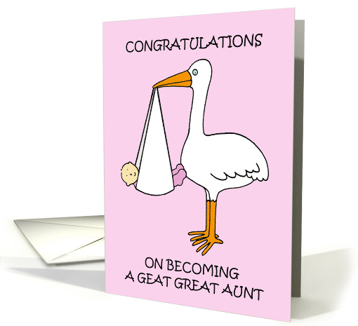 Congratulations on Becoming Great Great Aunt to Baby Girl card