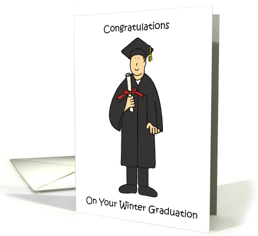 Congratulations Male Winter Graduation card (1794082)