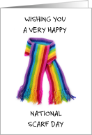 National scarf Day September 27th Rainbow Pattern card