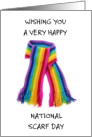 National scarf Day September 27th Rainbow Pattern card