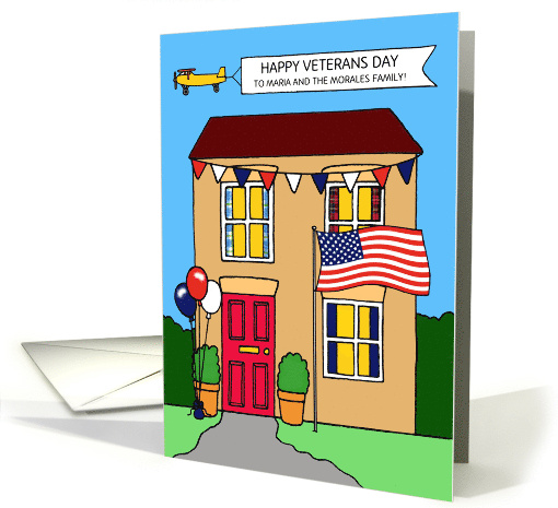 Happy Veterans Day To Personalize with Any Names card (1799806)