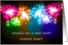 November 5th Bonfire Night Fireworks card