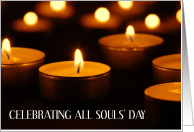 All Souls’ Day November 2nd Lit Candles in the Dark card