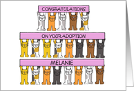 Congratulations On Your Adoption For Girl Cute Cats card